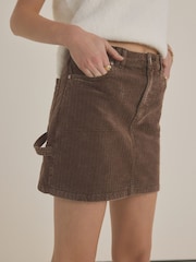 Brown Corduroy Mini Skirt - Image 2 of 7