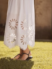 White Cut-Out Maxi Skirt - Image 4 of 8