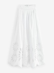 White Cut-Out Maxi Skirt - Image 6 of 8