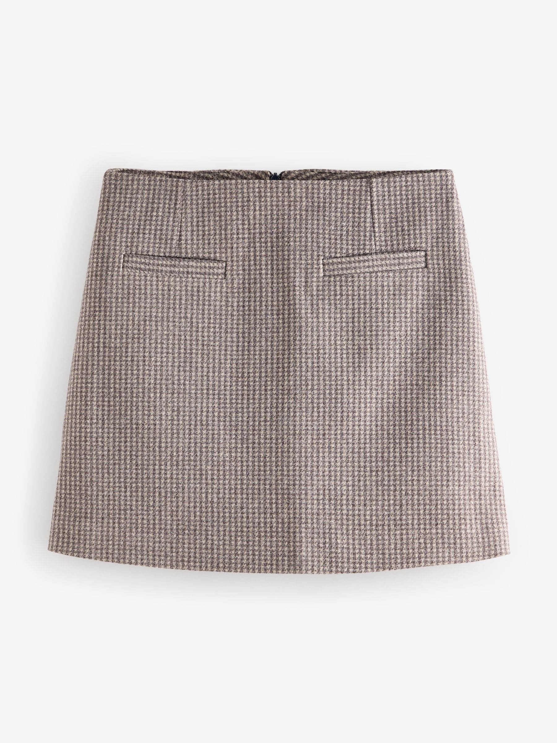 Buy Neutral Brushed Check Mini Skirt from Next USA