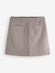 Neutral Brushed Check Mini Skirt - Image 5 of 7