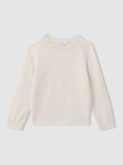 Reiss Off White Cloud 13-14 yrs Wool Blend Crew Neck Jumper - Image 1 of 4