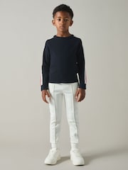 Azul marino/rojo - Jersey de lana con mangas con rayas Briar de Reiss - Imagen 3 de 4