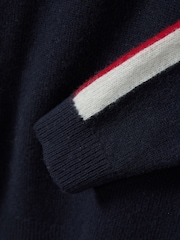 Azul marino/rojo - Jersey de lana con mangas con rayas Briar de Reiss - Imagen 4 de 4