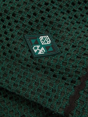 Reiss Dark Green Palmo Ché Crochet Contrast Trim Drawstring Shorts - Image 4 of 5