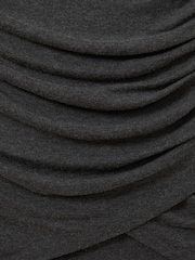 Reiss Grey Vesta Knitted Twist Detail Mini Dress - Image 7 of 7