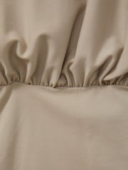 Reiss Neutral Lorenza Ruched Jersey Blouson Top Mini Dress - Image 5 of 5