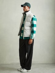 Reiss Silver/Green Volt Nubuck and Mesh Trainers - Image 3 of 6