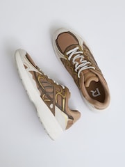 Reiss Tobacco Volt Nubuck and Mesh Trainers - Image 3 of 6