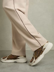 Reiss Tobacco Volt Nubuck and Mesh Trainers - Image 6 of 6