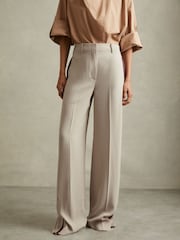 Reiss Stone Isla Side Stripe Wide Leg Trousers - Image 3 of 6