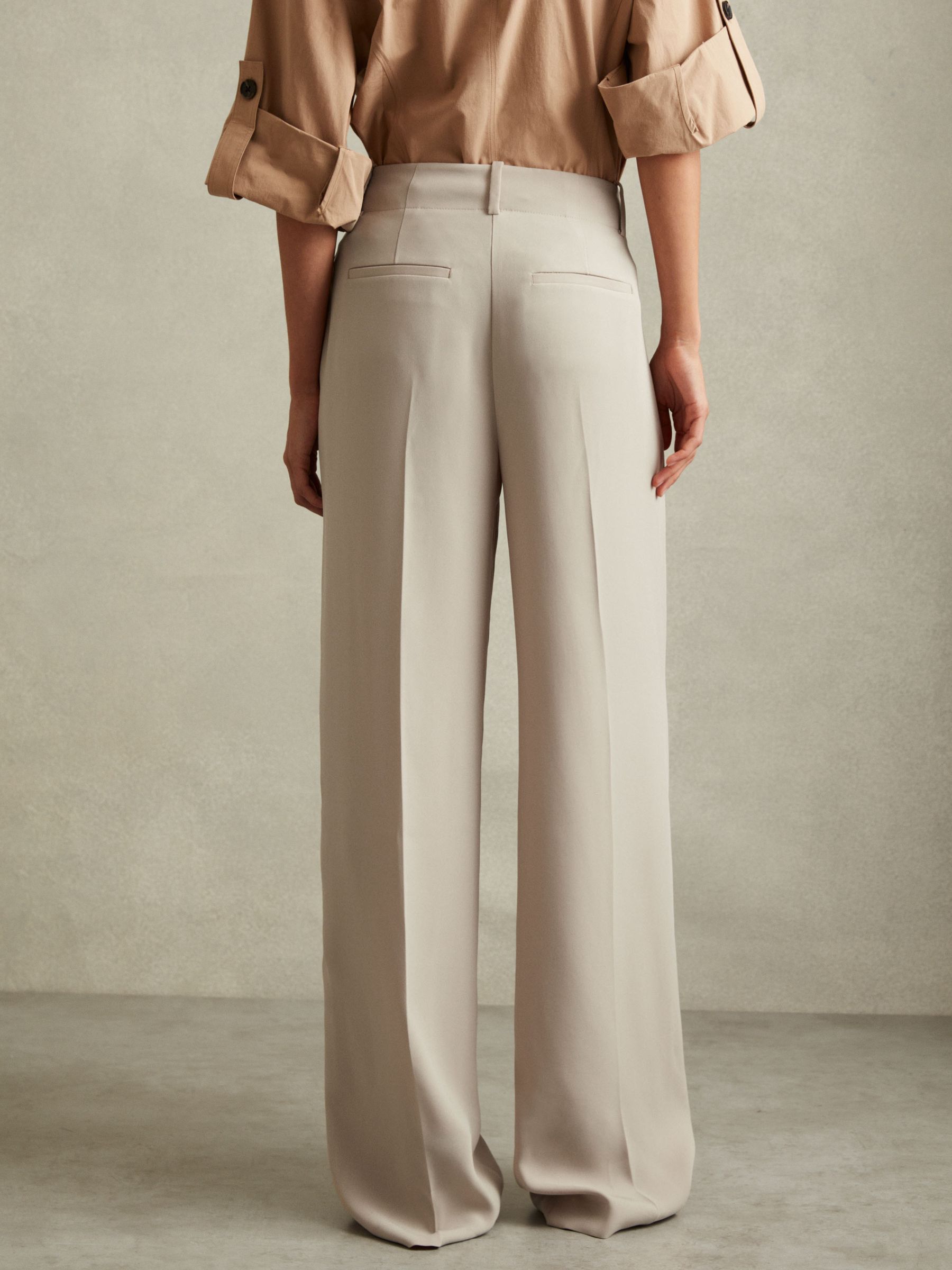 Buy Reiss Stone Isla Side Stripe Wide Leg Trousers from Next USA