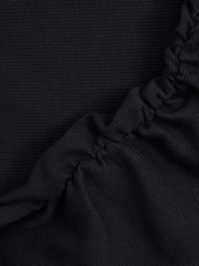 Reiss Navy Trudy Ribbed Ruched Waist Vest - Image 6 of 6