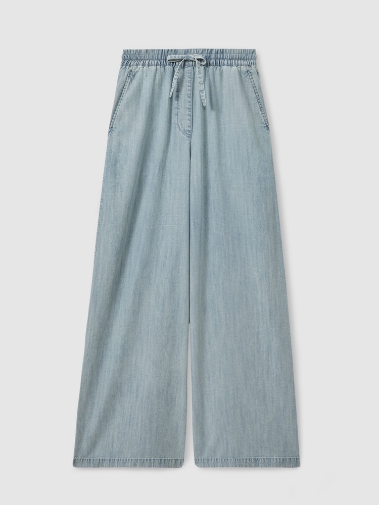 Pantalones Carter de pernera ancha de efecto denim de Reiss - Imagen 2 de 6 Pantalones Carter de pernera ancha de efecto denim de Reiss - Imagen 2 de 6
