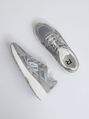 Gris - Reiss Volt Nubuck and Mesh Trainers - Imagen 3 de 6
