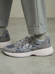Gris - Reiss Volt Nubuck and Mesh Trainers - Imagen 6 de 6