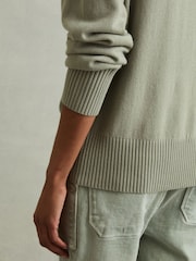 Reiss Sage Sammie Wool Blend Drawstring Hoodie with Cashmere - Image 3 of 6