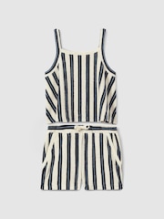 Reiss Navy June 4-9 yrs Towelling Vest Top and Shorts Set - Image 2 of 5