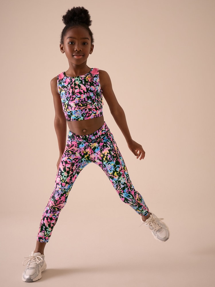 Multi Black Sports Leggings (3-16yrs) - Image 2 of 8