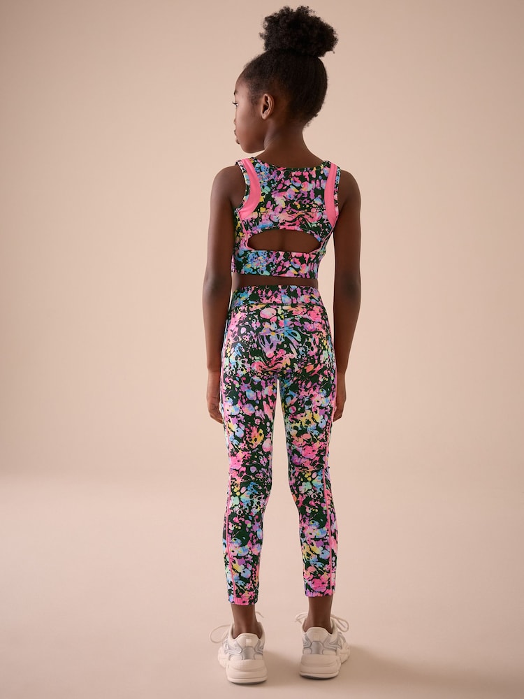 Multi Black Sports Leggings (3-16yrs) - Image 2 of 8