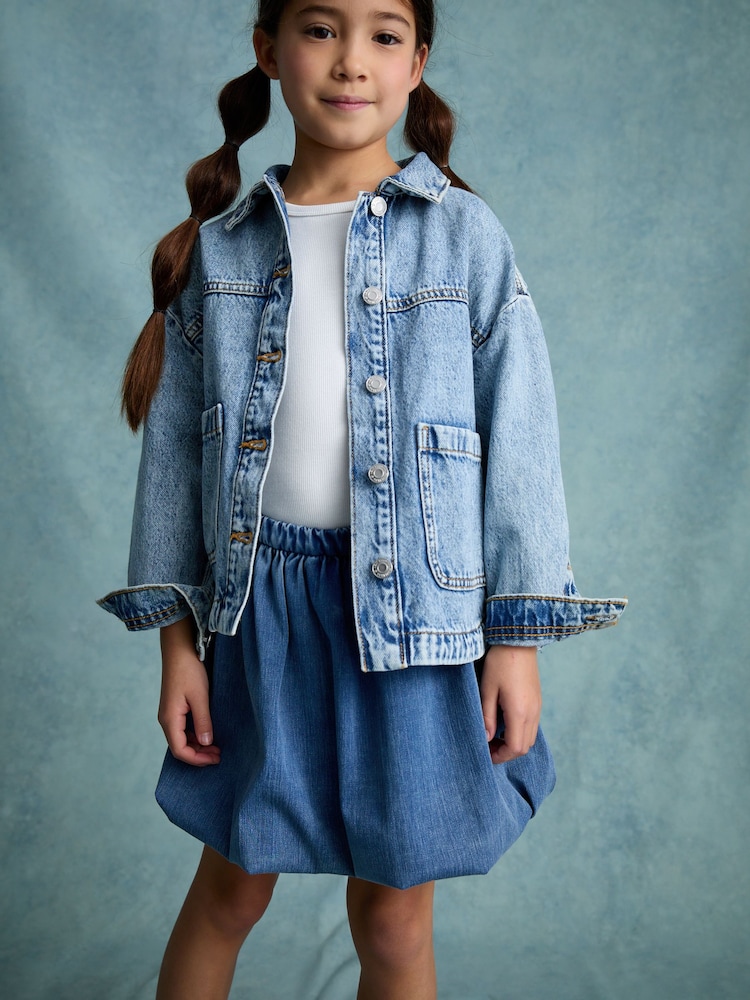 Denim Puffball Skirt (3-16yrs) - Image 1 of 4