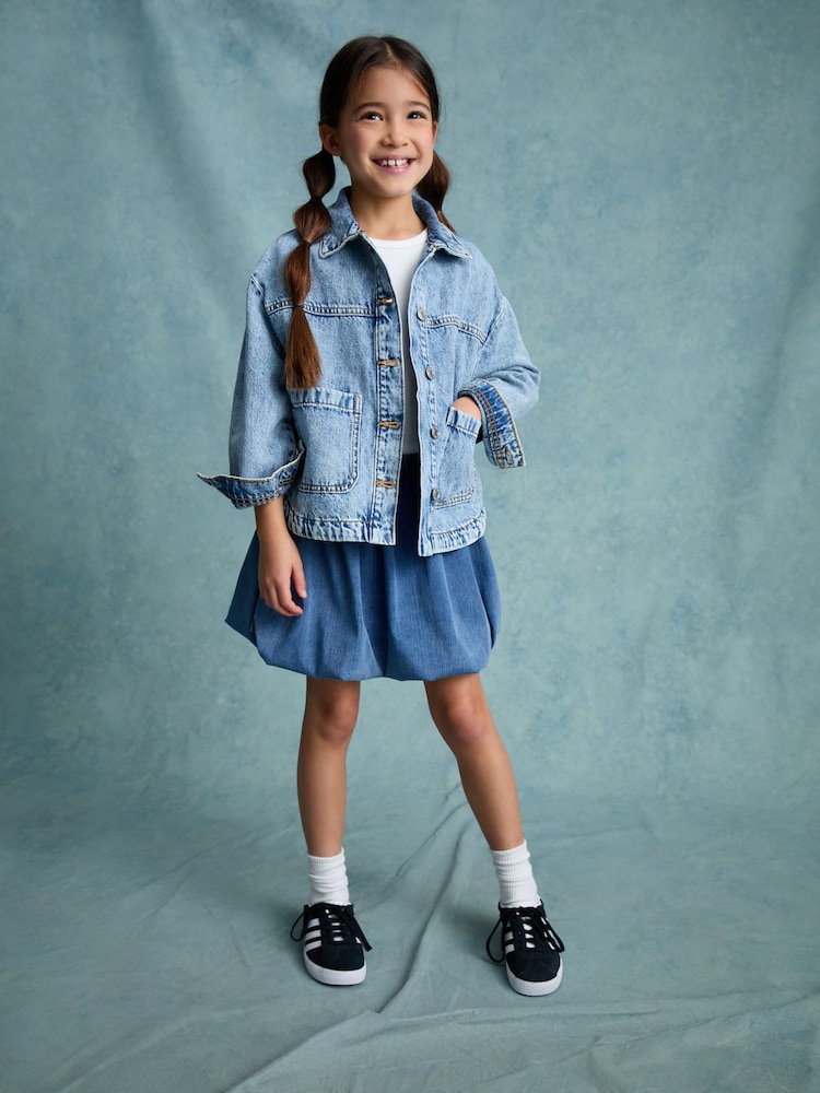 Denim Puffball Skirt (3-16yrs) - Image 2 of 4