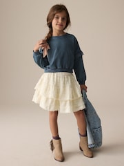 Ecru Frill Textured Skirt (3-16yrs) - Image 2 of 8