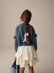 Ecru Frill Textured Skirt (3-16yrs) - Image 3 of 8