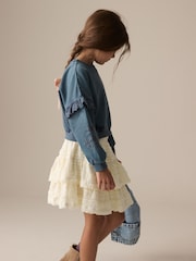 Ecru Frill Textured Skirt (3-16yrs) - Image 4 of 8