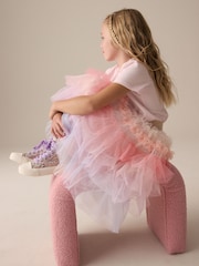 Multi Rainbow Frill Tiered Mesh Skirt (3-16yrs) - Image 4 of 8