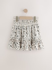 Black/White Floral Textured Frill Skirt (3-16yrs) - Image 5 of 8