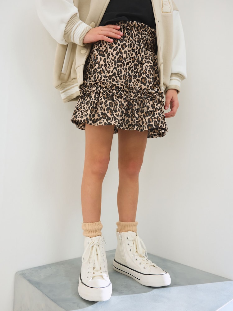 Animal Print Textured Frill Skirt (3-16yrs) - Image 1 of 7