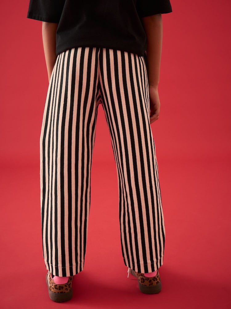 Black/White Barrel Leg 100% Cotton Trousers (3-16yrs) - Image 3 of 3