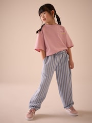 Blue Stripe Barrel Leg 100% Cotton Trousers (3-16yrs) - Image 2 of 5