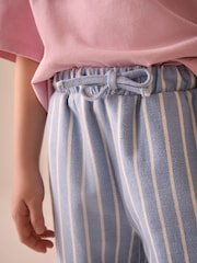 Blue Stripe Barrel Leg 100% Cotton Trousers (3-16yrs) - Image 5 of 5