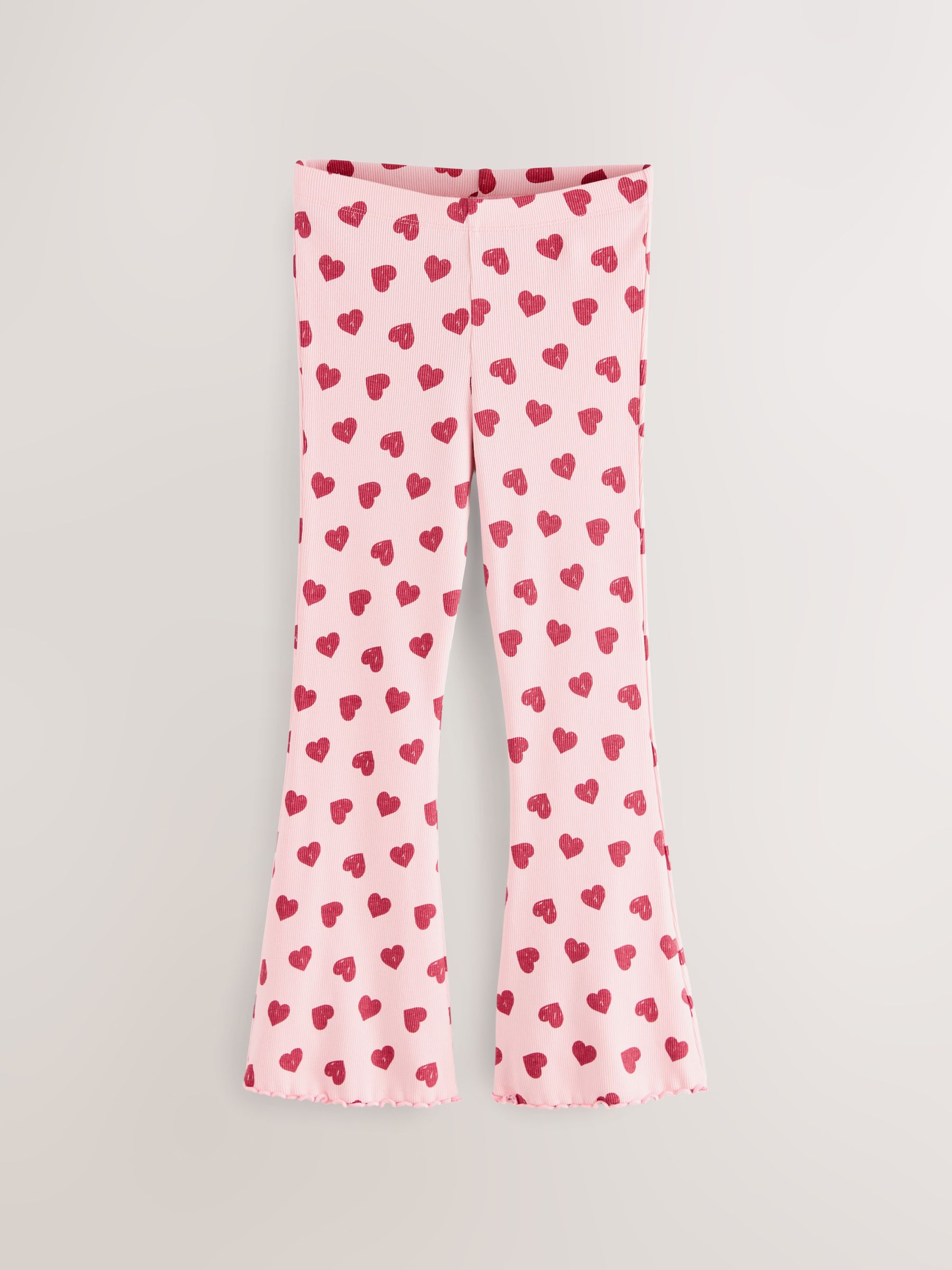 Buy Pink Heart 1 Pack Rib Flare Leggings (3-16yrs) from the Next UK ...