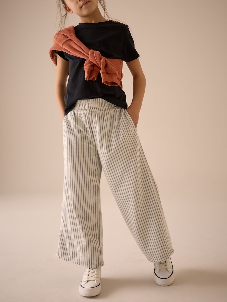 Cream/Black Pinstripe Trousers (3-16yrs) - Image 1 of 5 Cream/Black Pinstripe Trousers (3-16yrs) - Image 1 of 5