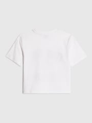 River Island White Goal Glam Crop T-Shirt - Image 2 of 4