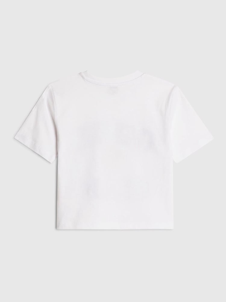 River Island White Goal Glam Crop T-Shirt - Image 2 of 4