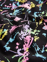 Black Colourful Splat Printed Leggings (3-16yrs) - Image 4 of 4