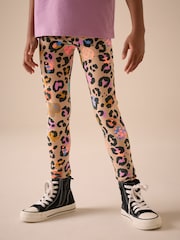Bright Neutral Animal Print Leggings (3-16yrs) - Image 1 of 3