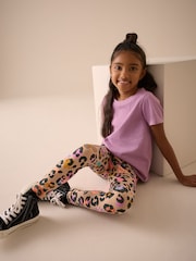 Bright Neutral Animal Print Leggings (3-16yrs) - Image 2 of 3
