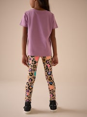 Bright Neutral Animal Print Leggings (3-16yrs) - Image 3 of 3