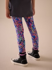 Multi Blue Printed Leggings (3-16yrs) - Image 2 of 7