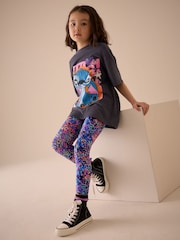 Multi Blue Printed Leggings (3-16yrs) - Image 3 of 7