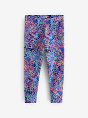 Multi Blue Printed Leggings (3-16yrs) - Image 4 of 7