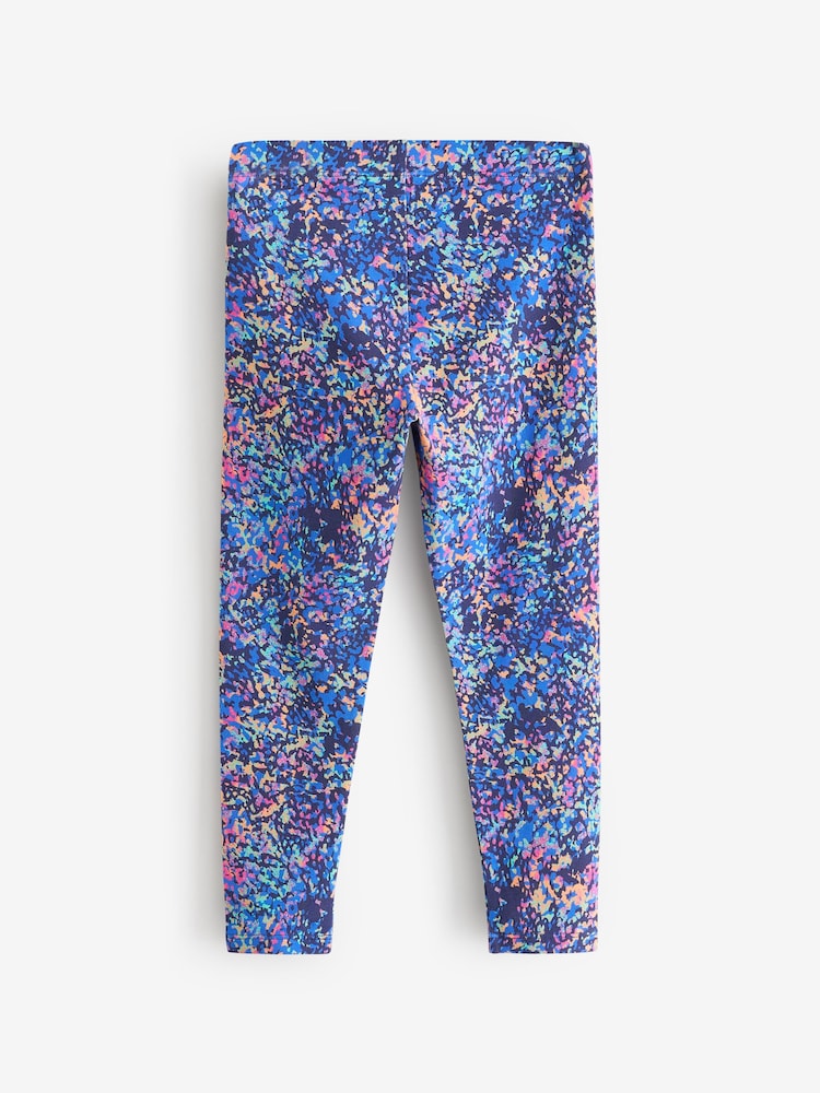 Multi Blue Printed Leggings (3-16yrs) - Image 5 of 7