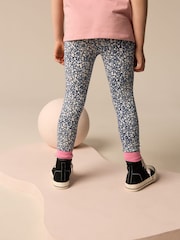 Blue Ditsy Flower Printed Leggings (3-16yrs) - Image 3 of 6