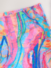 Pink Multi Marble Printed Leggings (3-16yrs) - Image 7 of 8