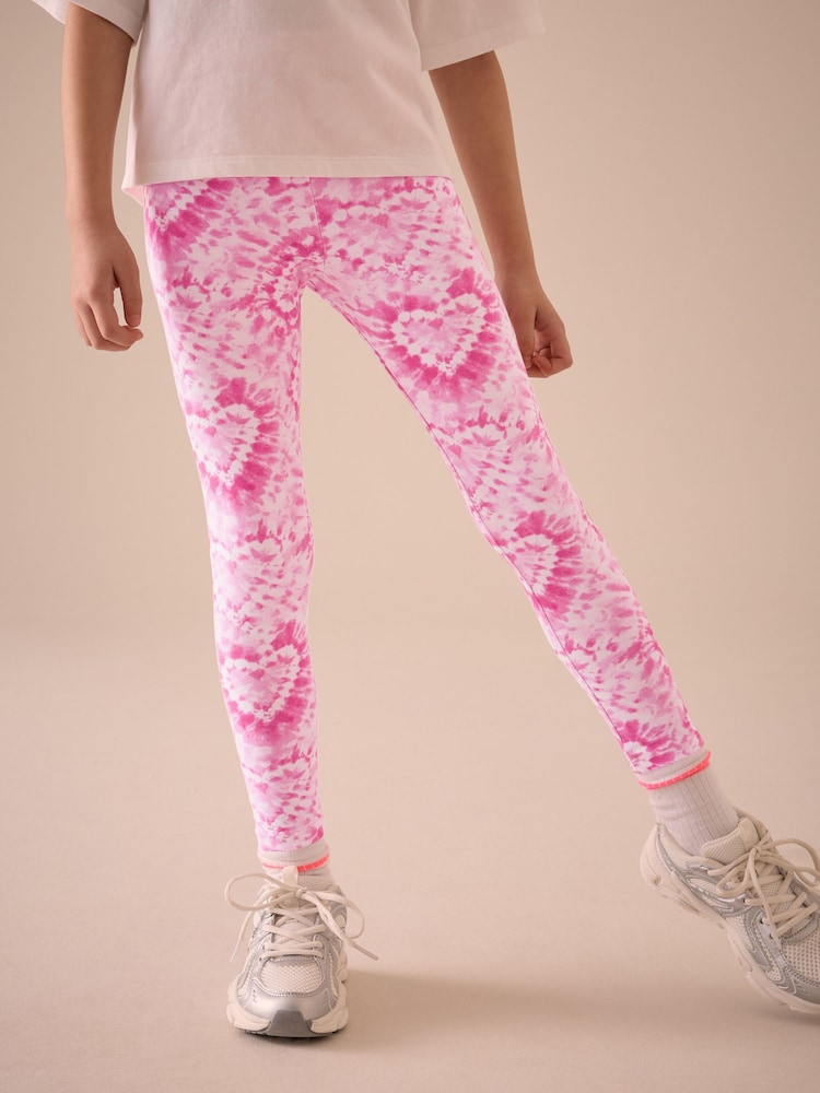 Pink Heart Printed Leggings (3-16yrs) - Image 1 of 7